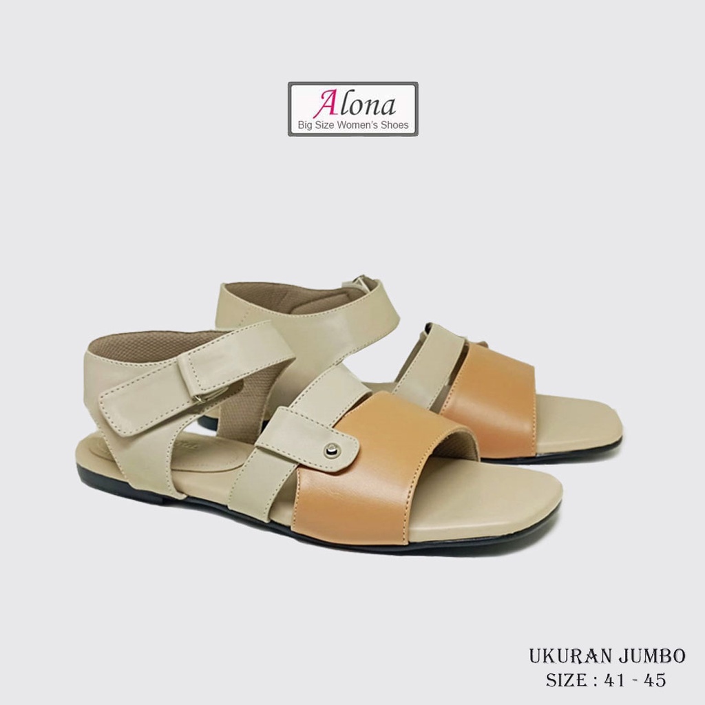 Sendal Flat Wanita Ukuran Jumbo Big Size 41.42.43.44.45 Ukuran Besar