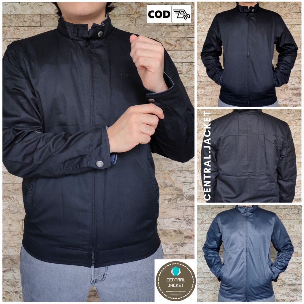 JAKET EBOSS CLASSIC IMPORT PRIA BOLAK BALIK - JAKET ORIGINAL - JAKET PRIA FORMAL KERAH SHANGHAI