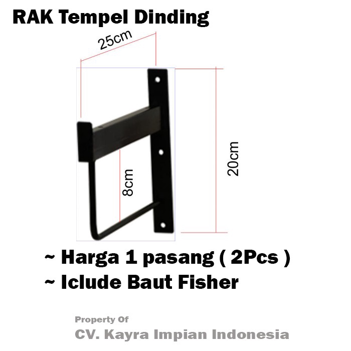 Rak Dinding Tempel - Rak Besi - Rak Buku - Rak Sepatu - Rak Meja