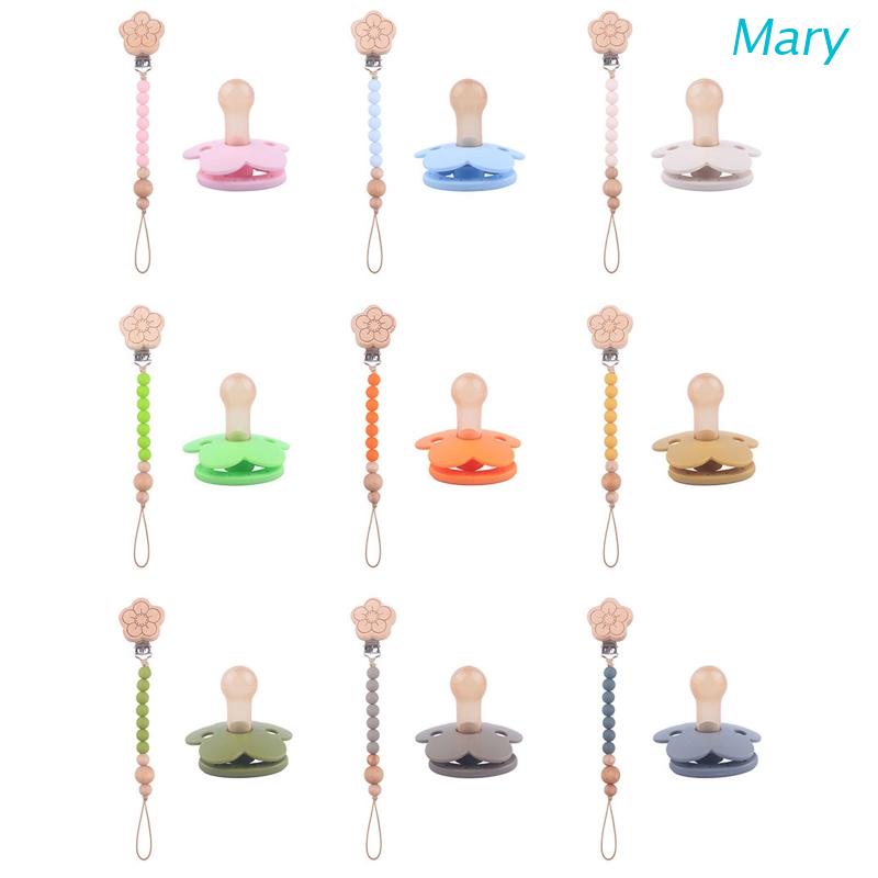 Mary 1 Set Klip Rantai Manik Silikon BPA Free Holder Dot Empeng Bayi