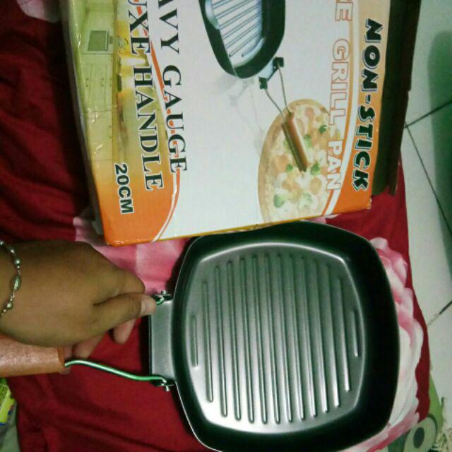 Square Grill Pan Teflon Non Stick Frying Pan Wajan Mini Panci
