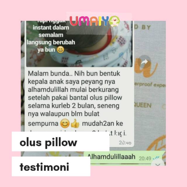 OLUS PILLOW - Bantal bayi ANTI PEYANG - bantal kulit kacang hijau - alami