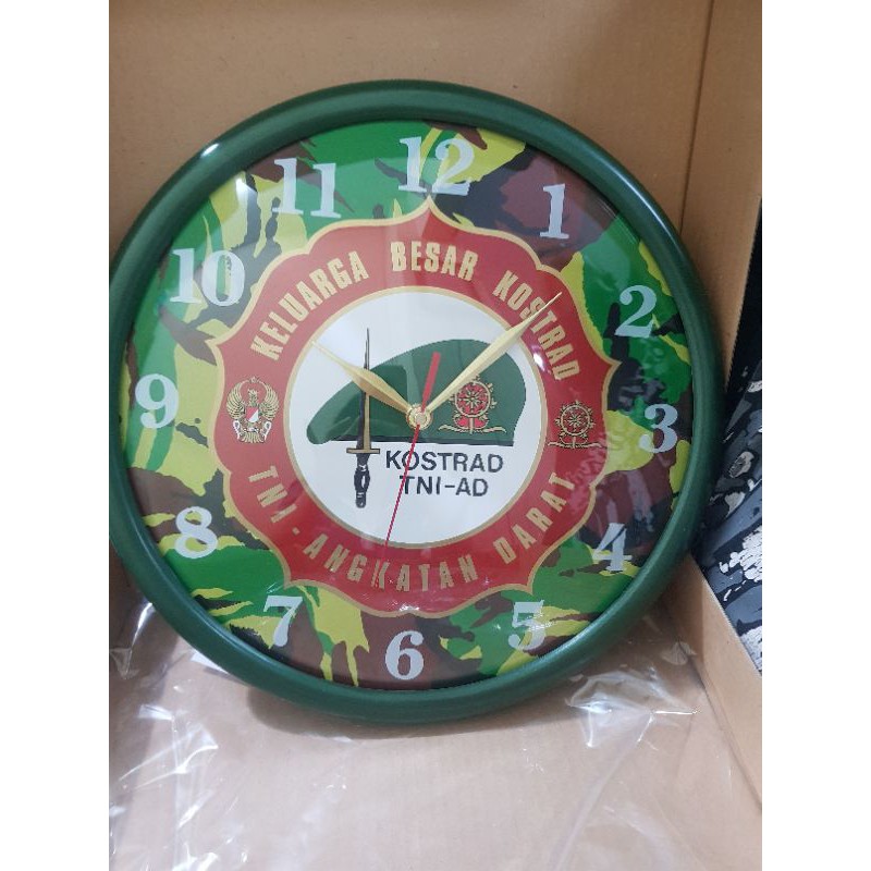 Jam dinding kostrad | Jam dinding logo | Jam kostrad loreng | Jam dinding army