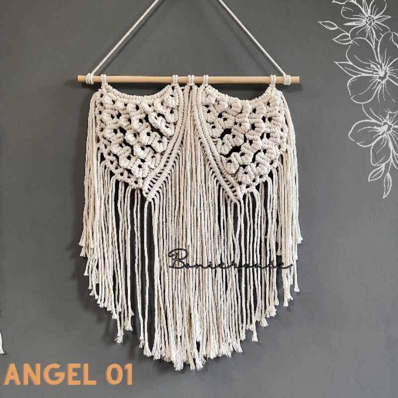 Hiasan Dinding Macrame Angel 01