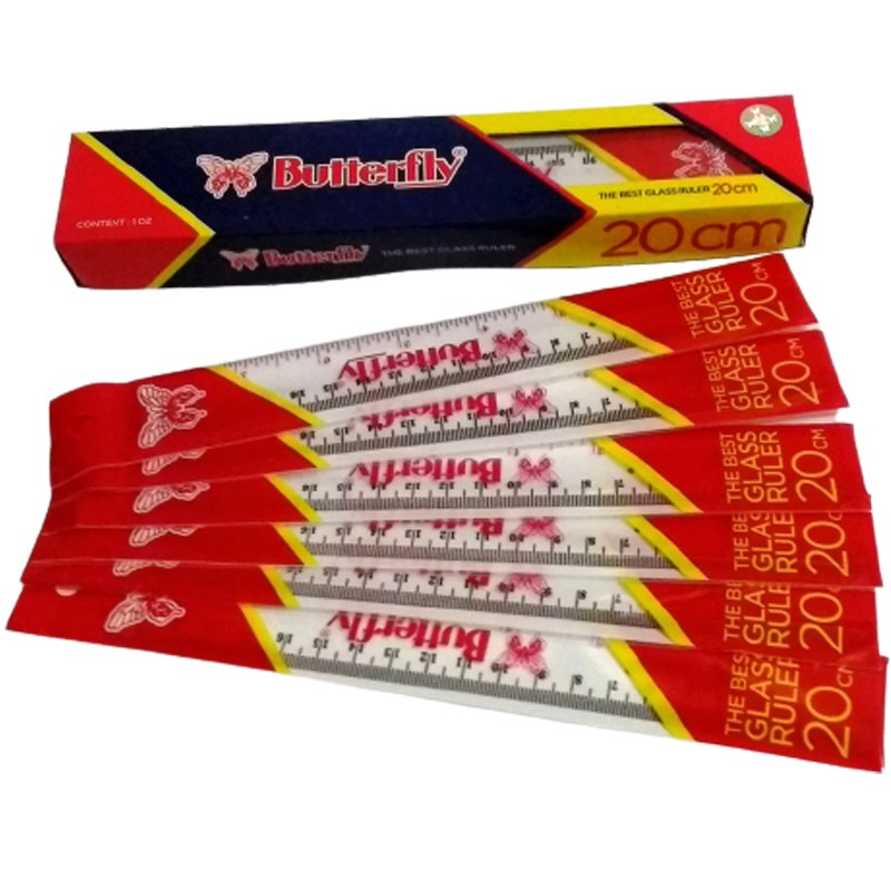 

Penggaris 20 Cm Butterfly Plastik