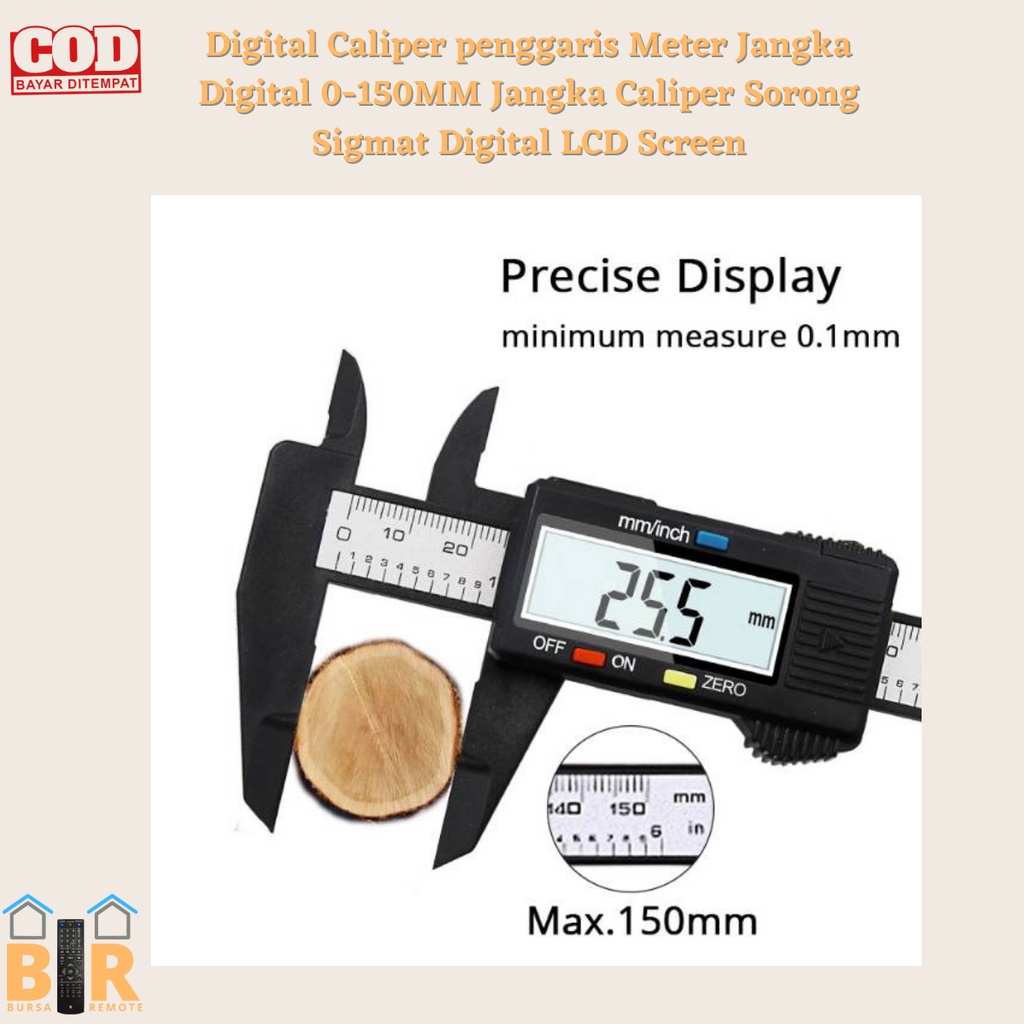 Digital Caliper Meter Jangka No Digital 0-150MM Jangka Caliper Sorong Sigmat Digital LCD Screen