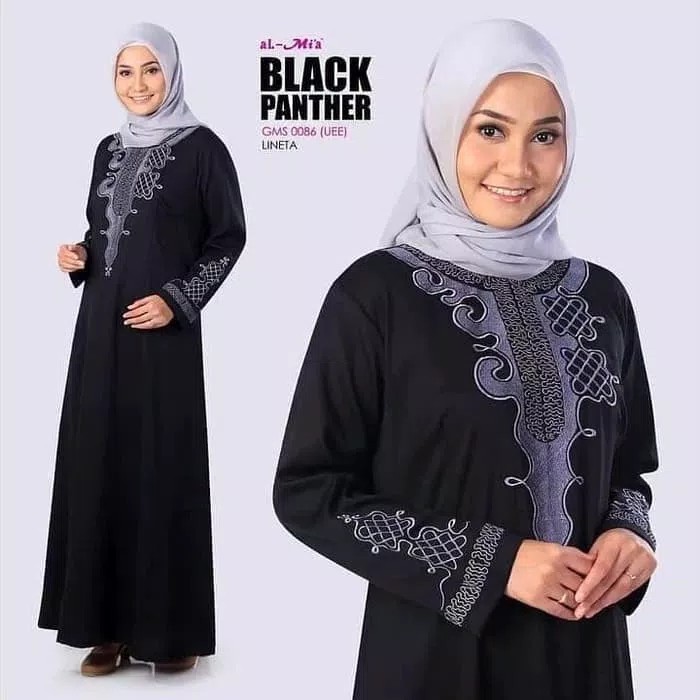 MUSLIMAH"Gamis Wanita Black Panther - Hitam"