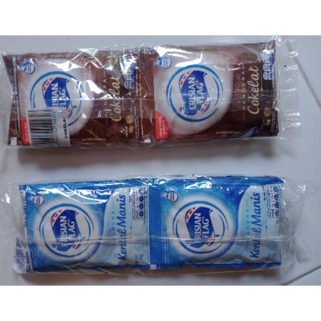 

Susu sachet frisian flag cokelat dan kental manis