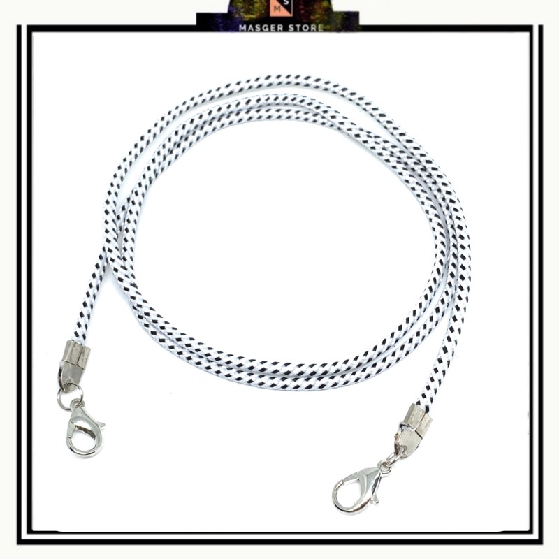 Kalung Strap Masker Tali Masker Kalung Mask Chain-Rope Blaster White