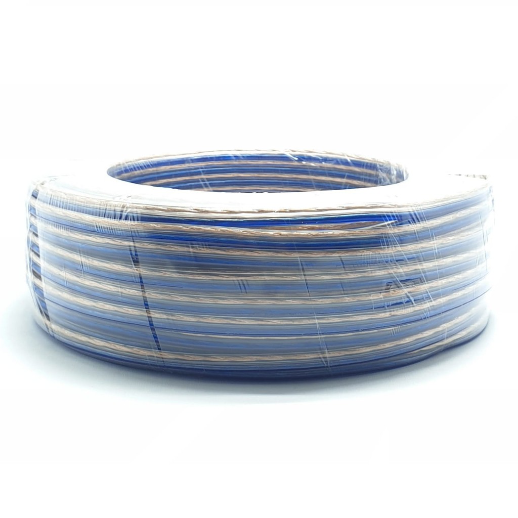 75 Yards (67 METER)  XTCOM Tipe 2X50 Kabel Audio Transparan Speaker Monster Warna Biru