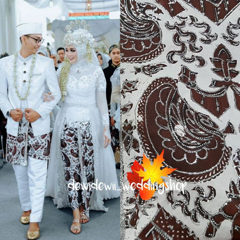 [Sepasang] Jarik Pengantin Prodo - Motif Semen Putih || Instan &amp; Lembaran