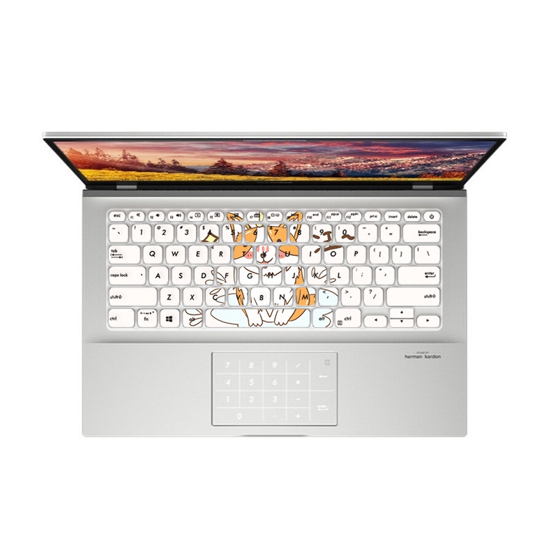 Film Pelindung Debu Keyboard Motif Kartun Bunga Untuk ASUS ZenBook 14 VivoBook14s X S4500F U4300 U4300FN ZenBook UX433 Deluxe14X2019 450