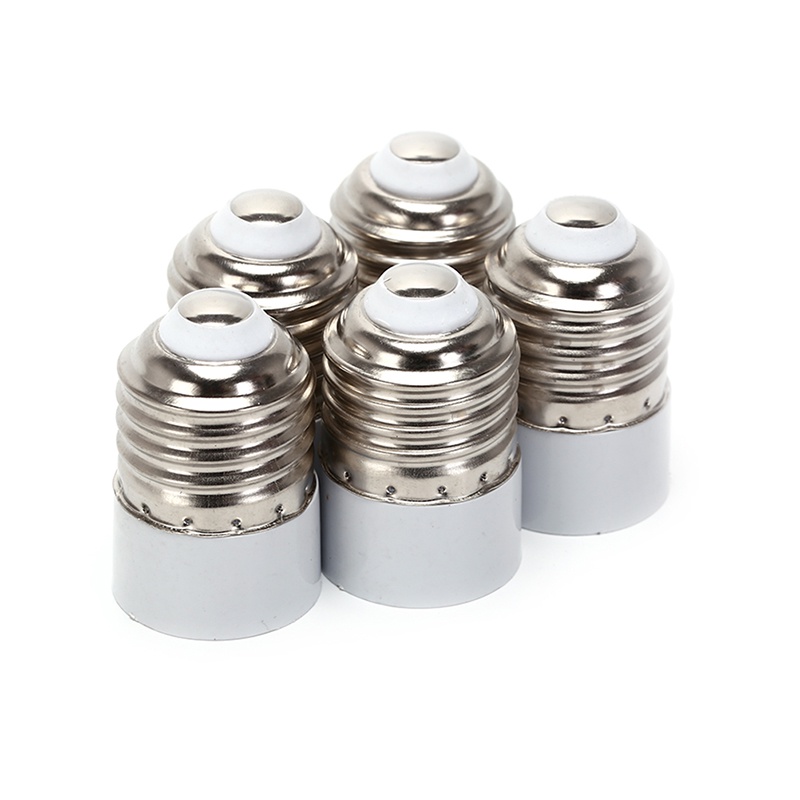 (LUCKID) 5pcs / lot Fitting Lampu E27 Ke E14