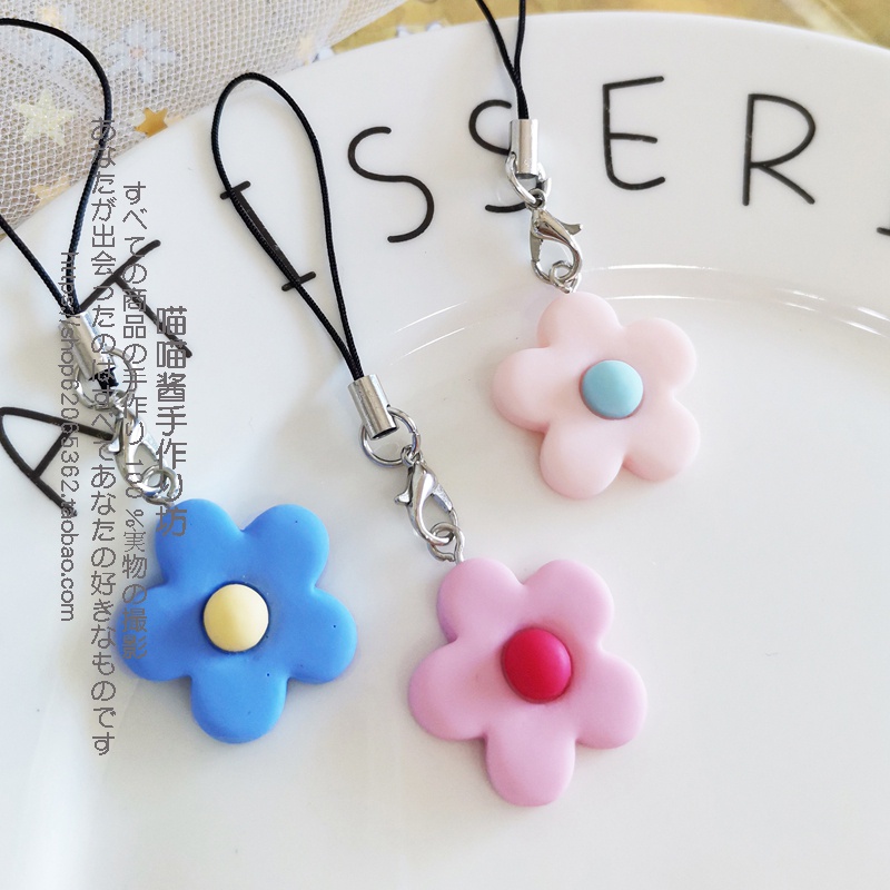 Tali Lanyard Motif Bunga Daisy Gaya Korea Untuk Dekorasi Ponsel