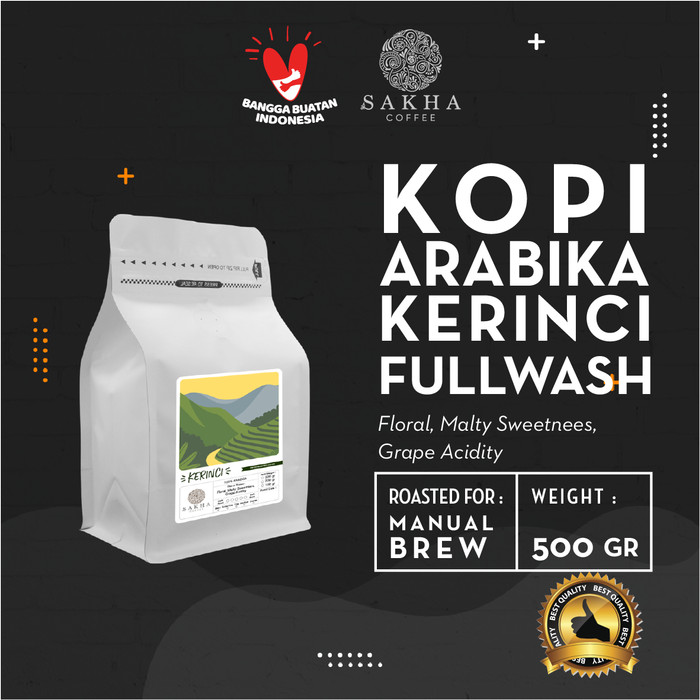

Kopi Arabika Kerinci Jambi Roasted For Manual Brew 500 Gr SAKHA COFFEE - KMKER500