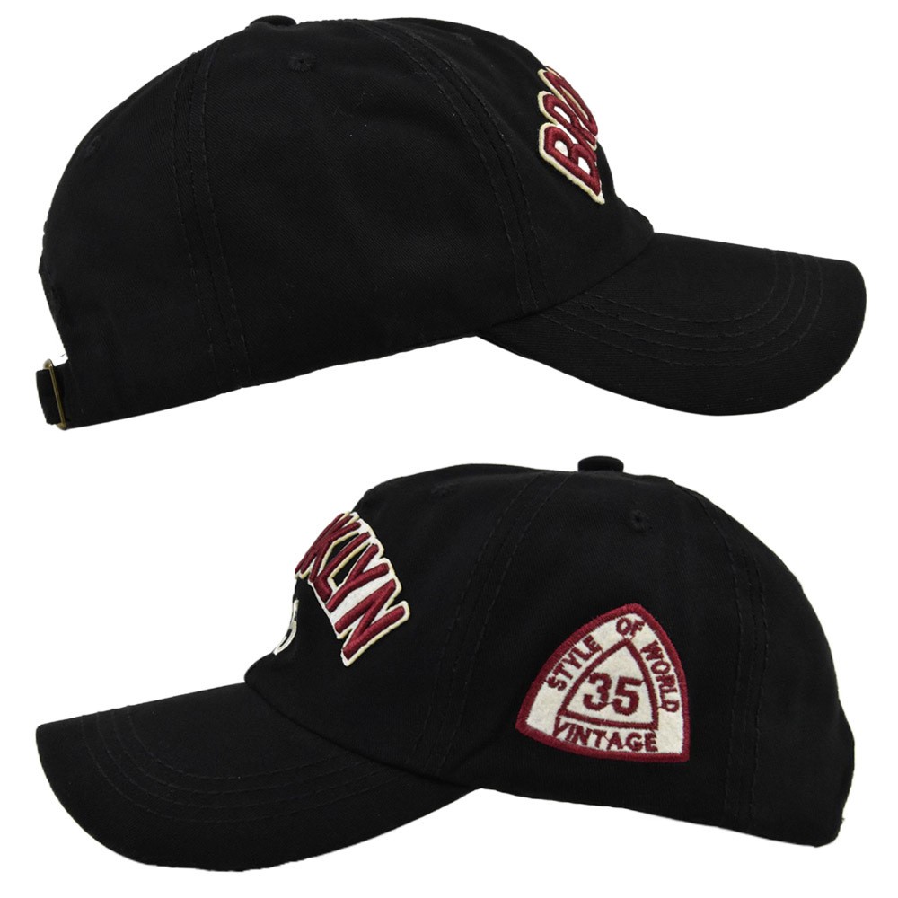 Topi Baseball Motif Bordir Brooklyn 35 &quot;Bahan Katun Untuk Unisex