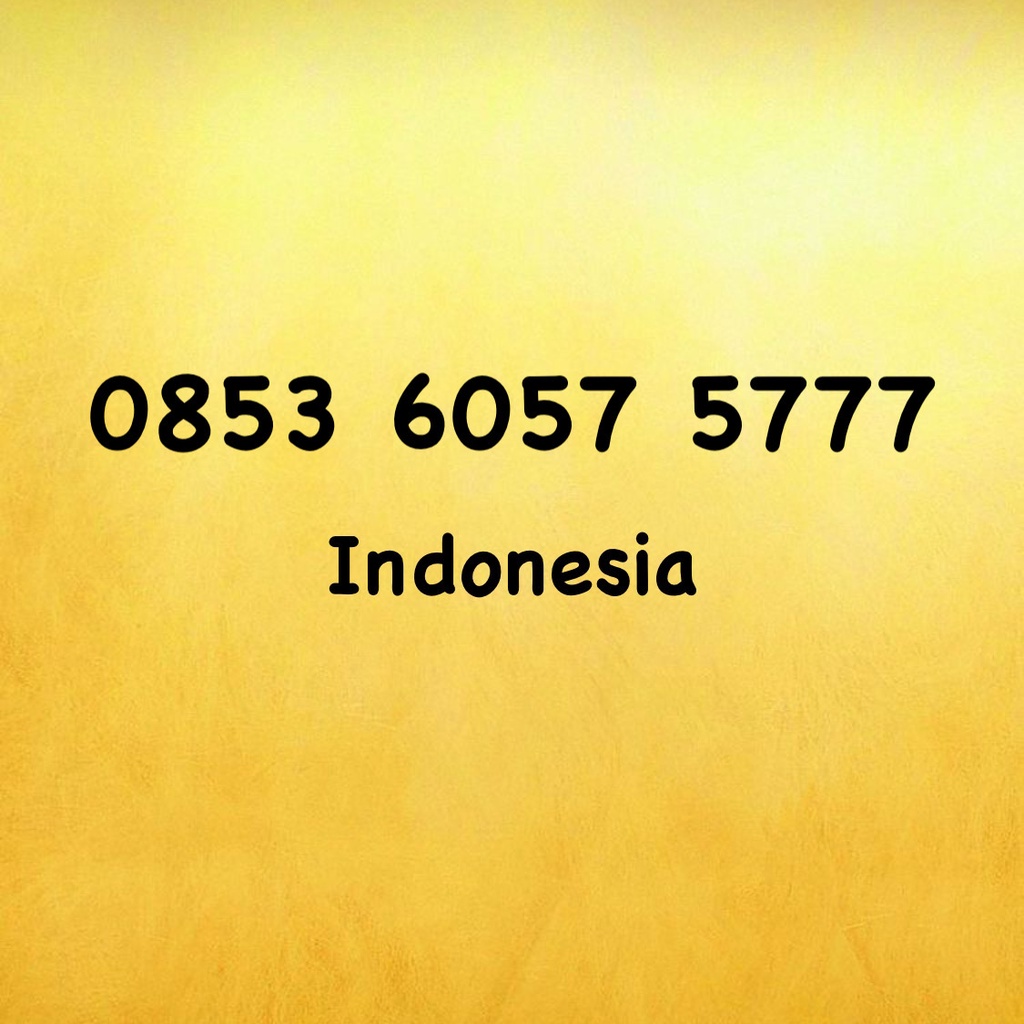 Nomor Cantik Kartu AS Triple A - 777 - 5577 - 5757 - 0853 6057 5777