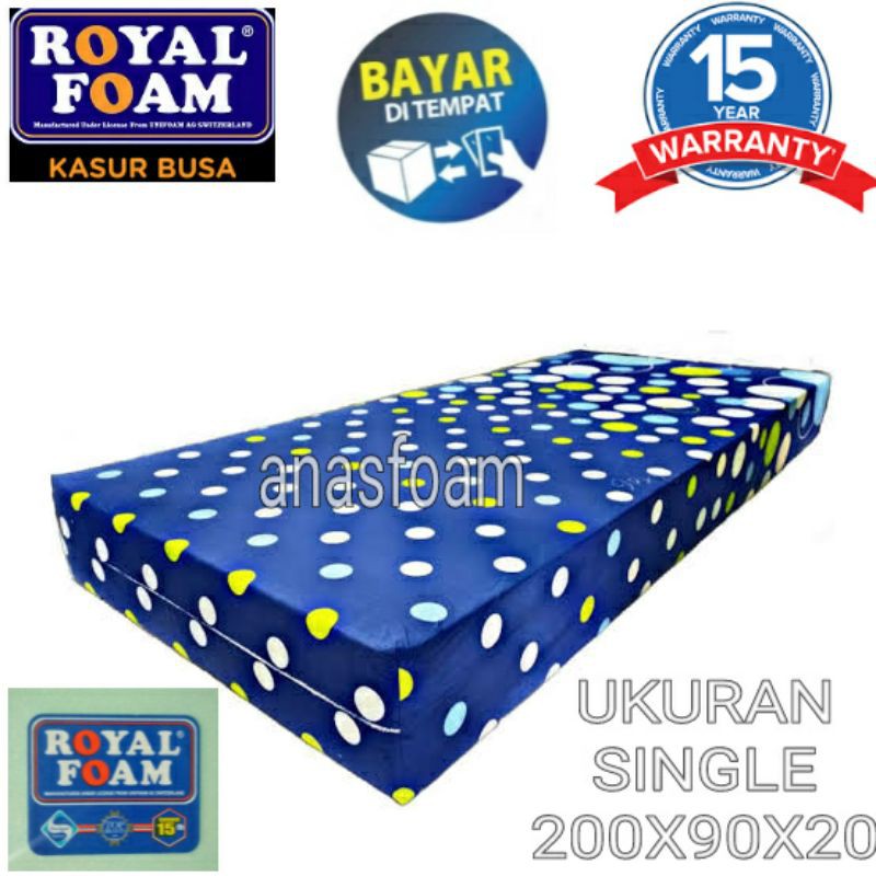 Kasur Busa Royal Foam Ukuran 200x90x20cm/Kasur Busa Royal Foam Bergaransi 15 tahun/Kasur Busa Royal