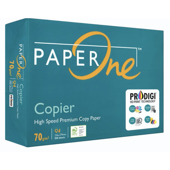 

KERTAS HVS FOTOKOPI PAPERONE 1 RIM 70 GSM Q4 KWARTO KUARTO PRINT PUTIH COPY PAPER REAM WHITE POLOS 500 LBR