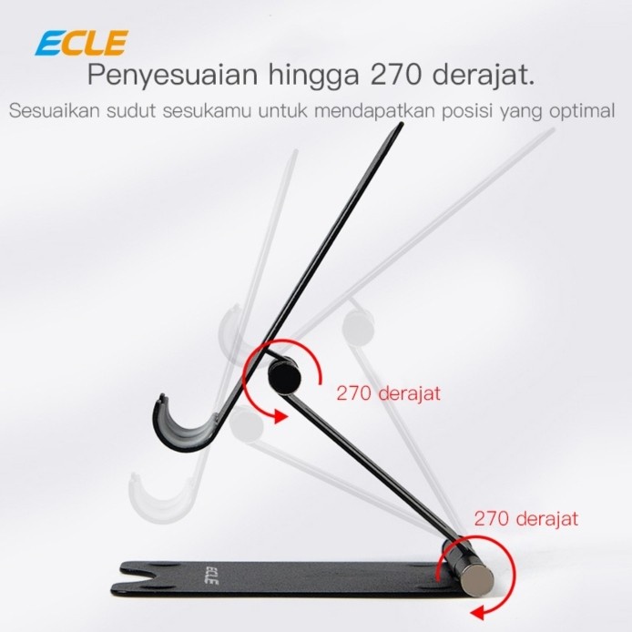 ECLE smartphone holder stand alumunium sandaran handphone nonton