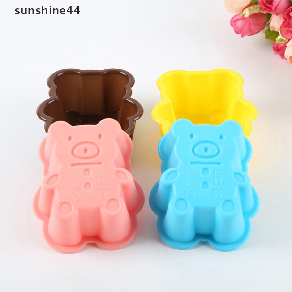 Sunshine 1Pc Cetakan Kue / Sabun Diy Bentuk Binatang Bahan Silikon Ukuran 7cm