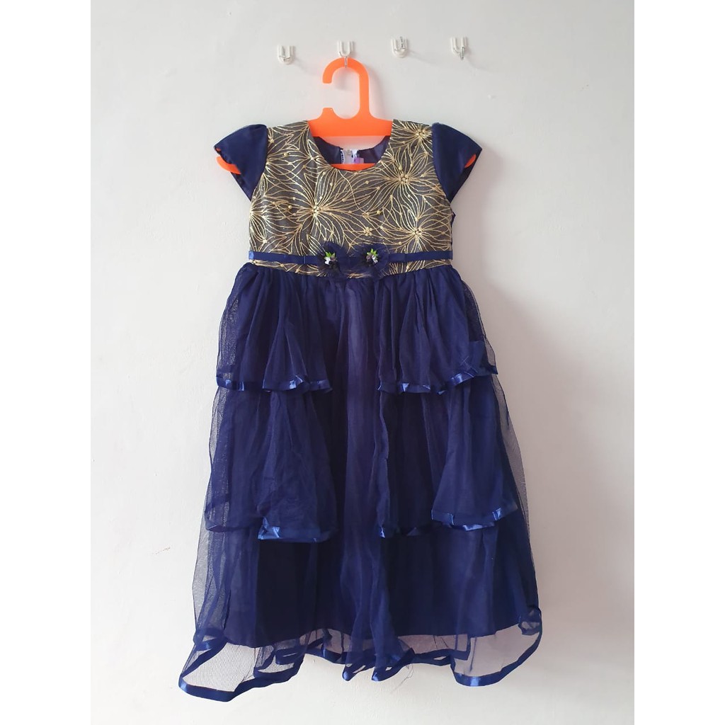 Dress Anak Perempuan 2 3 Tahun Gaun Anak 10 Tahun Baju Pesta Ulang Tahun Kado Murah Bahan Tile Tulle KA51