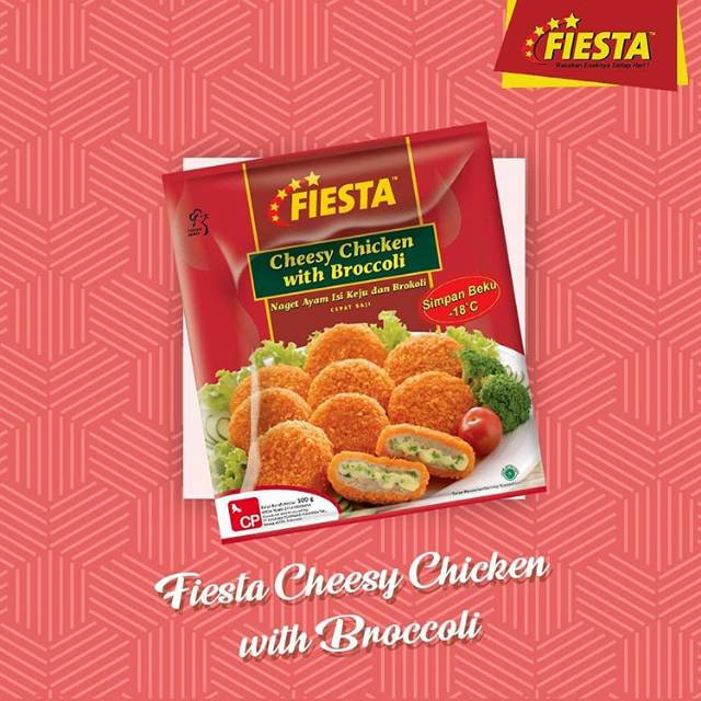 

Naget Ayam Isi Keju Dan Brokoli Fiesta Cheesy Chicken With Broccoli 500Gram Frozenfood