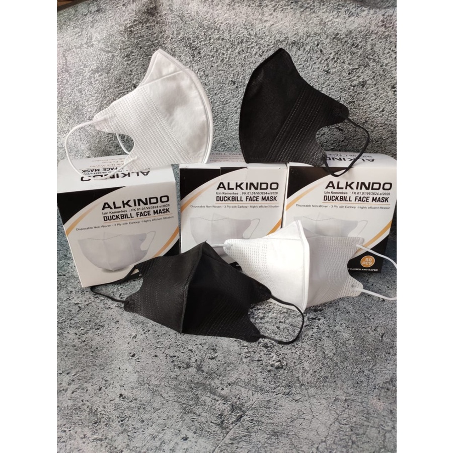 Masker Duckbill Alkindo C care Utama Face Mask Mouson 3ply 4ply Dewasa isi 50 pcs