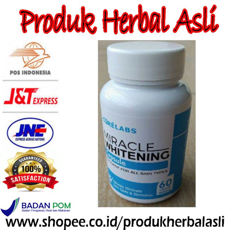 Curelabs Miracle Whitening Capsule Kapsul Pemutih Badan Alami