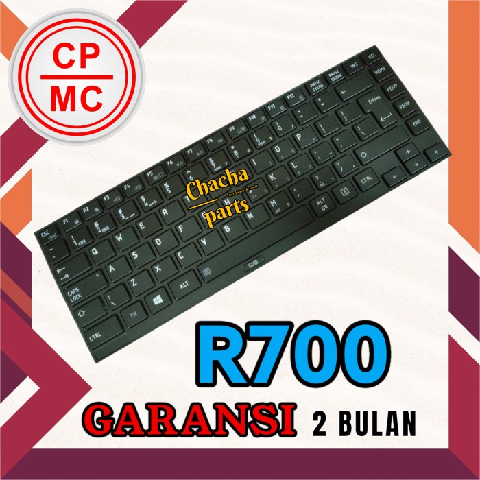 Keyboard Toshiba Portege R700 R705 R830 R835 R930 R935 hitam