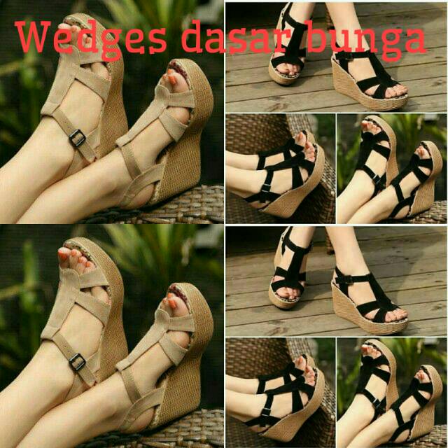 NunuLisaTan - Termurah Sale Aneka Wedges Wanita 7cm