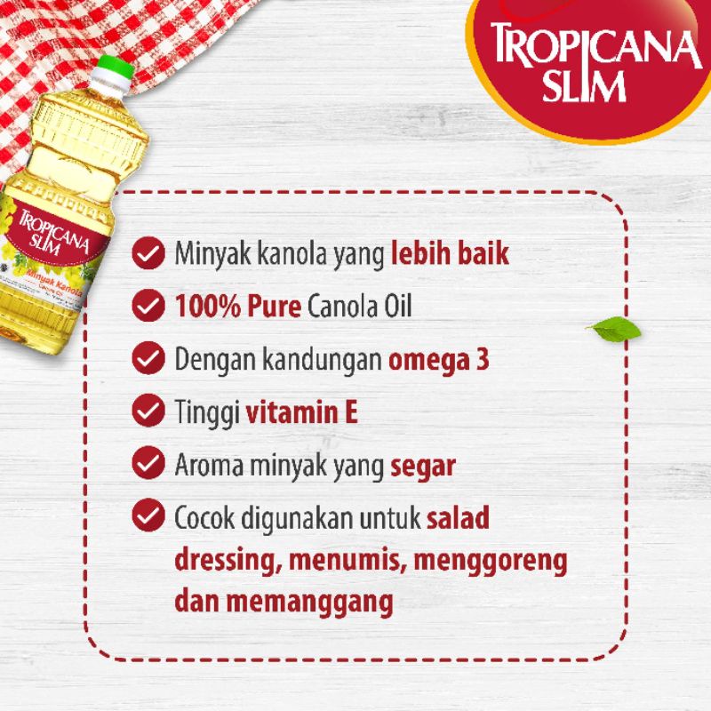 Tropicana Slim Minyak Kanola Canola Oil 946ml 946 ml