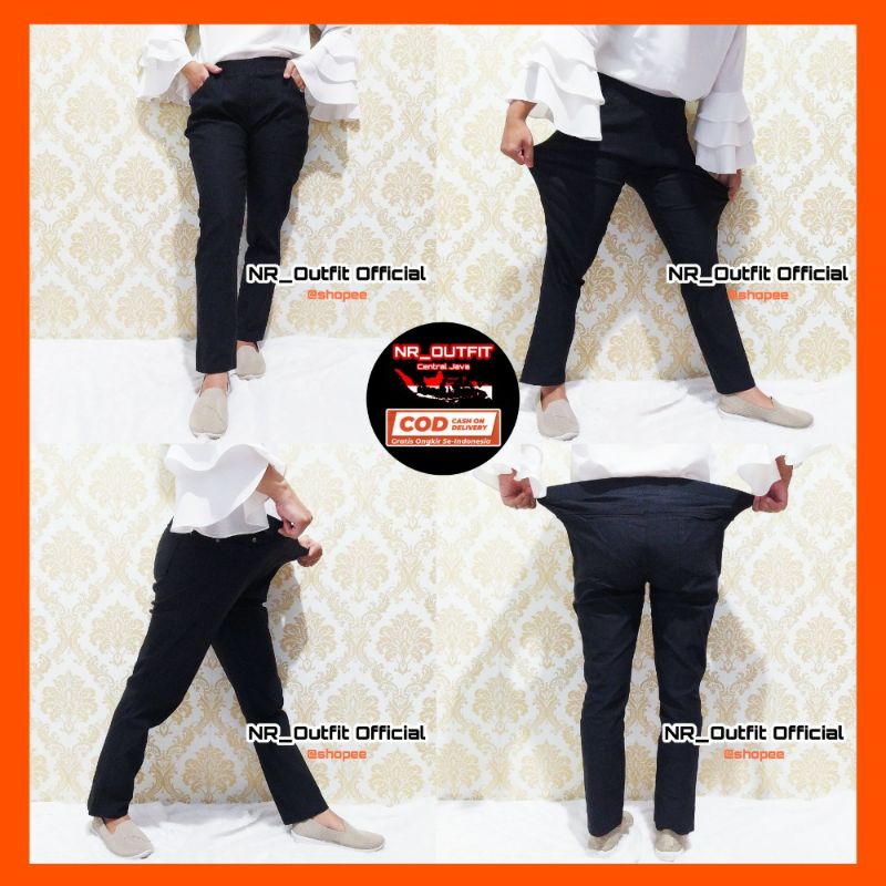 Jumbo Celana Leging Saya L5-L8 Legging Wanita Bahan Soft Jeans Import Tebal Panjang Super Stretch Lejing Full Karet Tregging