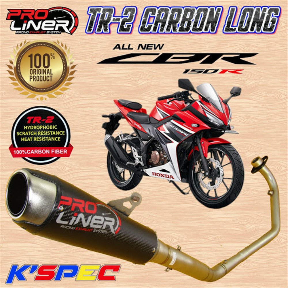 Knalpot ProLiner TR2 Carbon Long ALL NEW CBR 150 R K46 LE bac 92