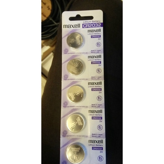 baterai lithium kancing maxell 3v 3 v cr2032 cr 2032 original panasonic