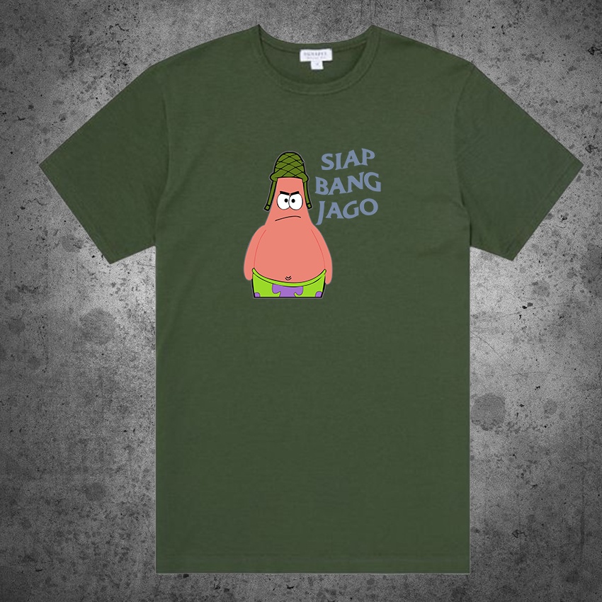 KAOS DISTRO pria gambar&quot;PATRICK SIAP BANG JAGO&quot;