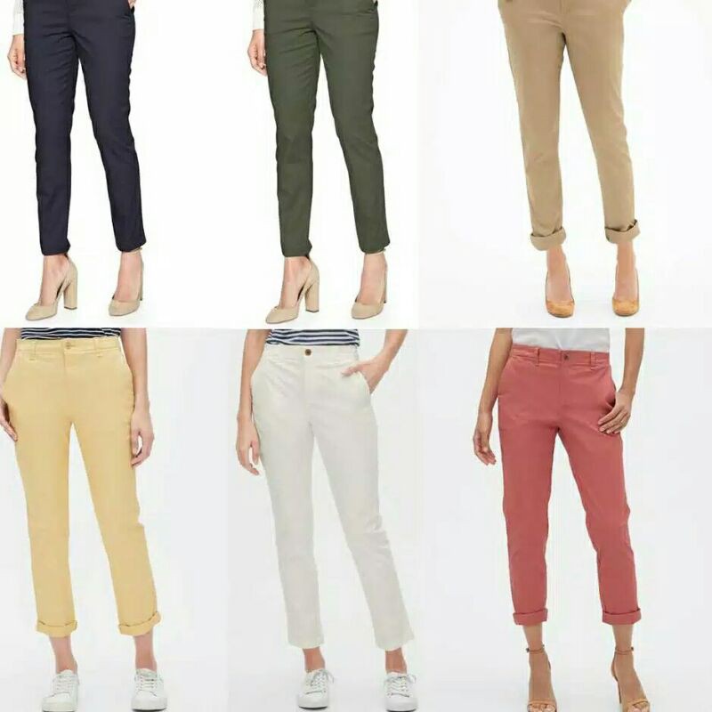 2105 ( Size 00- 10 ) Celana Wanita GAP Khakis In Twill Pants Original Branded