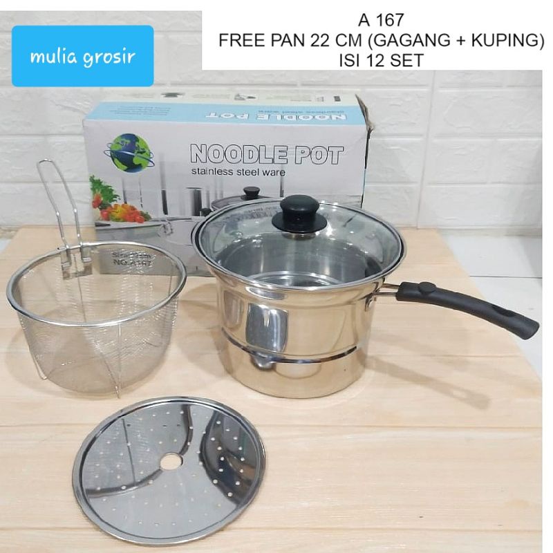 Panci Goreng Kukus 22cm / Panci Deep Fryer