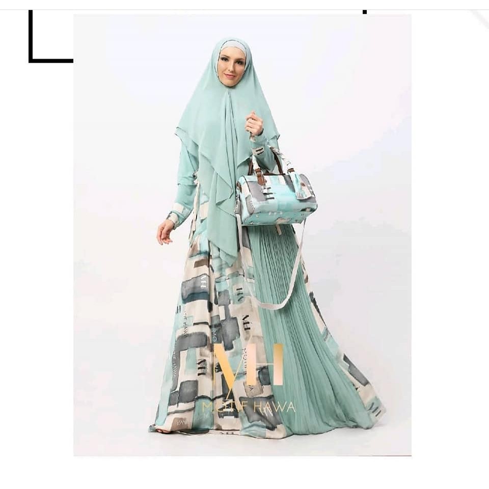 GAMIS SYAR'I MOTIF HAWA FALISHA ORIGINAL TERBARY TOSCA DRESS MUSLIMAH KEKINIAN TRENDY MODERN TERBARU