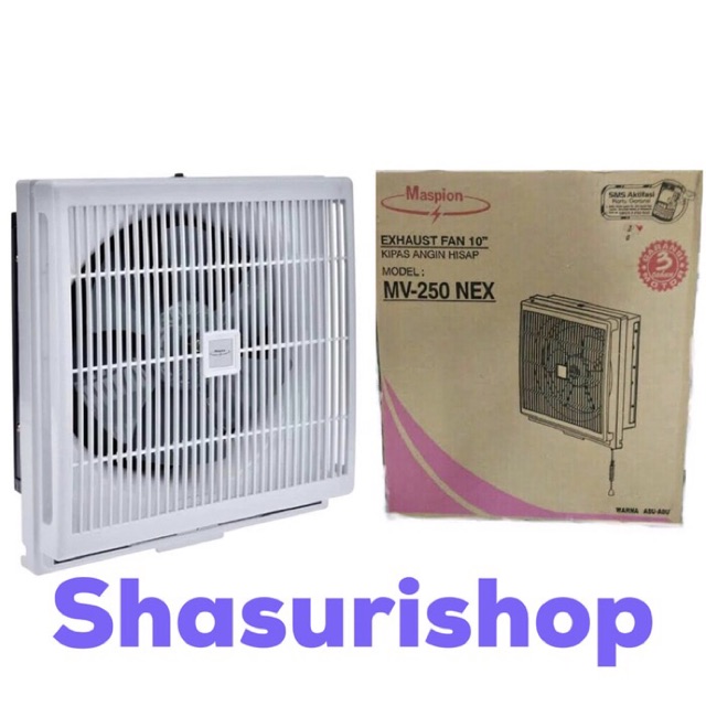 EXHAUST FAN KIPAS ANGIN HISAP TEMBOK DINDING MERK MASPION MV 250-NEX 10” 10 INCH IN