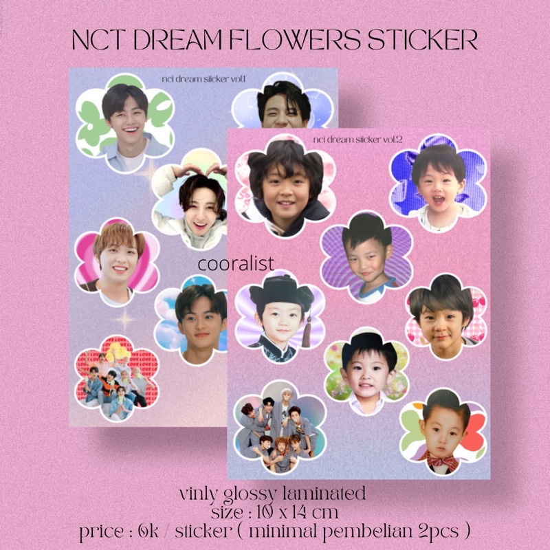 nct dream sticker kiss cut flowers