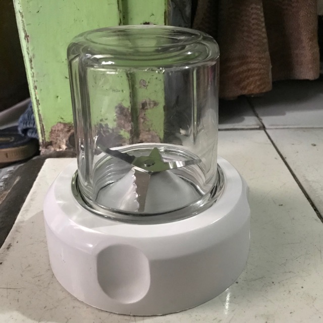 Set dry mill dan wet mill Philips Jadul Hr 2815 bahan kaca untuk bumbu basah dan kering