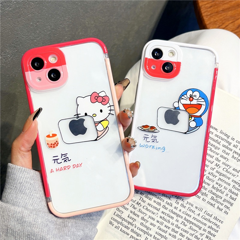 Case shockproof anti Jatuh frame Bisa Dilepas Motif Doraemon Untuk iphone 13 12 11PROMAX X XS XR XSMAX