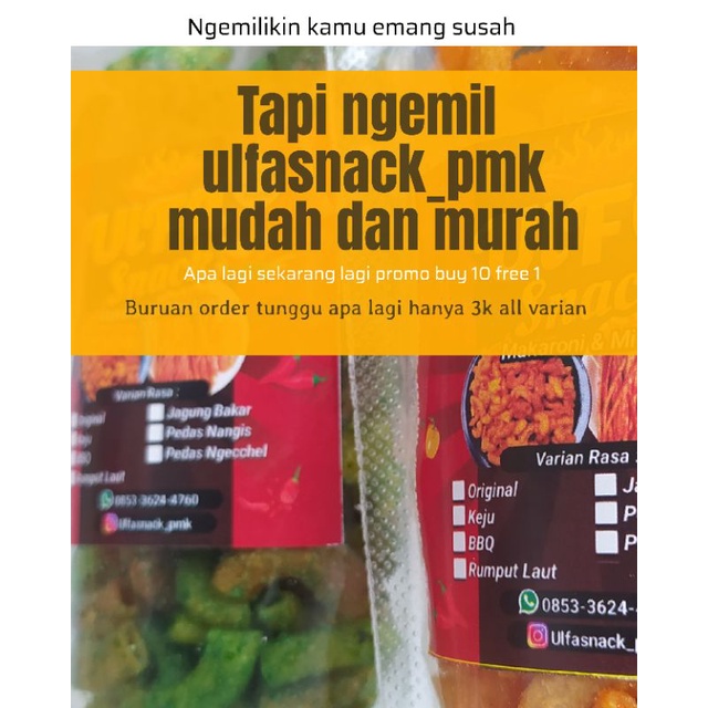 

snack makaroni &mie lidi 50g termurah