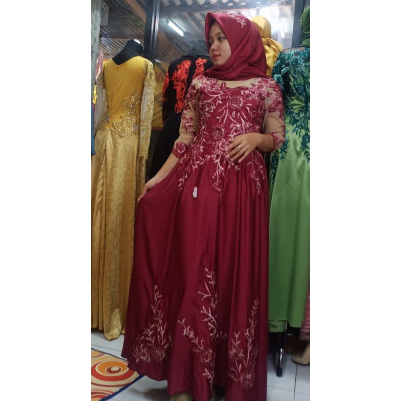 gown pesta full payet/ gaun pesta mewah