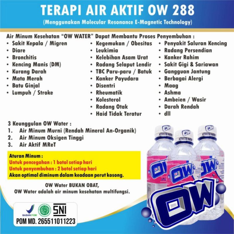 OW Water Oxy (288ml)
