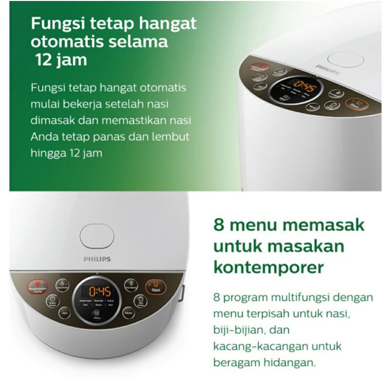 Rice Cooker Philips Magic Com Philips HD 4515 Kapasitas 1,8 Liter