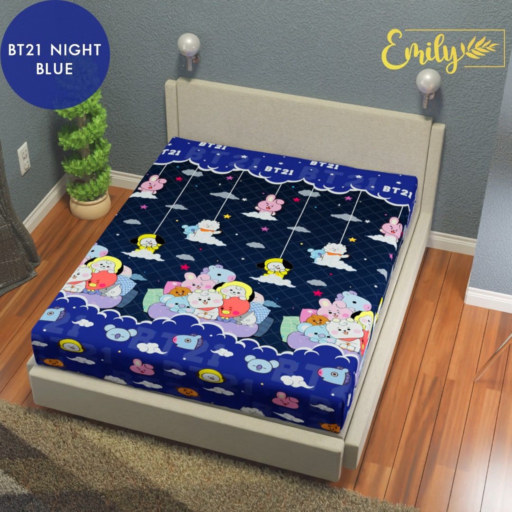 SPREI | SPRE | SPREI WATERPROOF DINO / ROCKET / DINO / UKIR / POLOS / BINTANG / SPREIWATERPROOF/ SPREI 90x200 100x200 120x200 140x200 160x200 180x200 200x200-BT 21 NIGHT