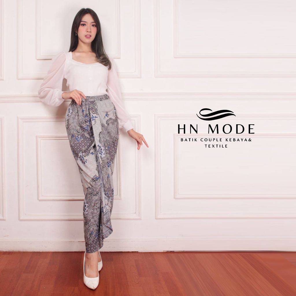 HN MODE - Rok rempel batik floral motif terbaru / Rok lilit instan siap pakai / Rok kebaya