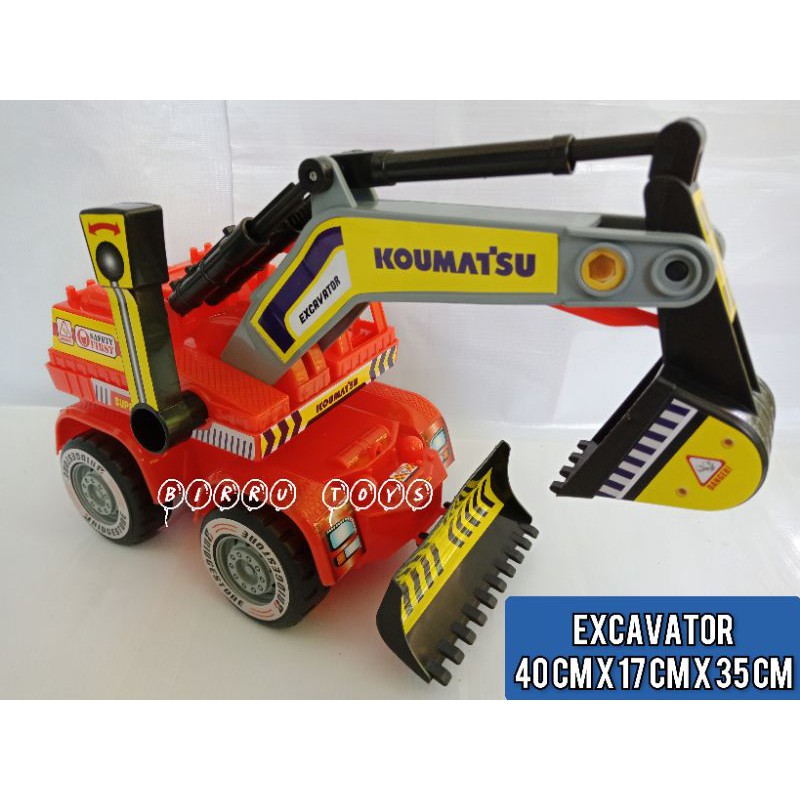 Mainan Truk Excavator - Bulldozer Besar